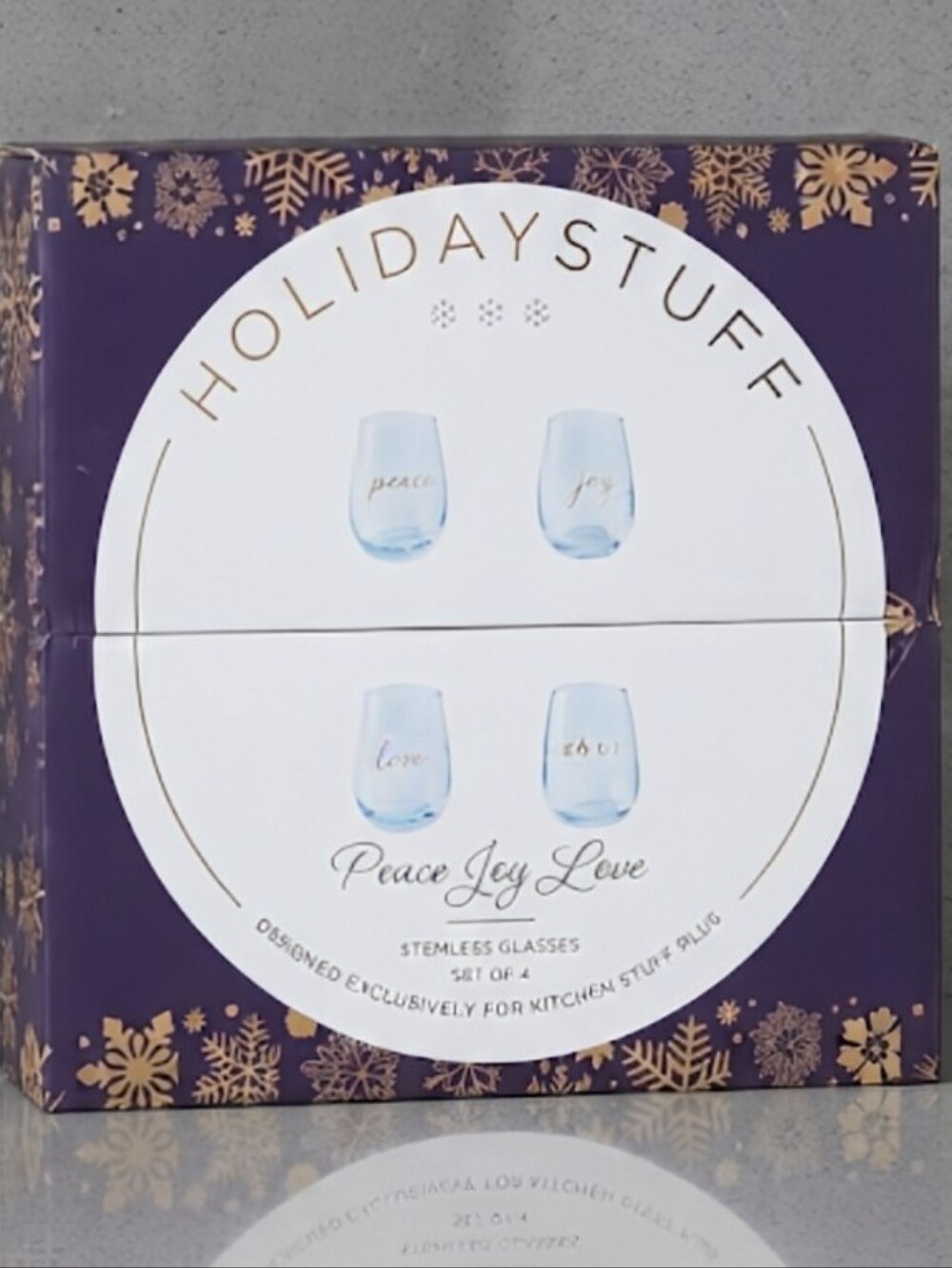 NEW Holiday Stemware Glasses - Set of 4